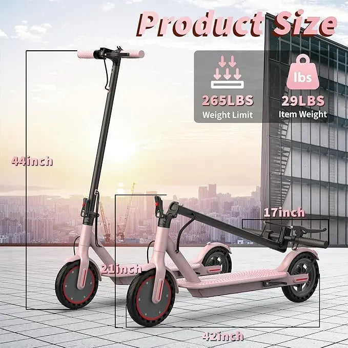 Summervibes AOPO Electric Scooter with 350W Motor | 19 Mph Top Speed, 16 Miles Range, 36V Battery | Foldable Design with App Control & Dual Braking System | Perfect Gift for Family and Friends