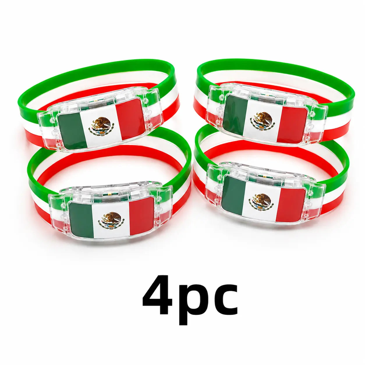 2026 Mexico Soccer Fan Gear Flag LED Wristband Must-Have Fan Cheering Glowing White Light Panel Silicone Band Mexican Pride Heritage Accessory for Night Gameday Stadium Atmosphere Side Switch Ultimate Supporter Gift International Sports Event 2026 Gear
