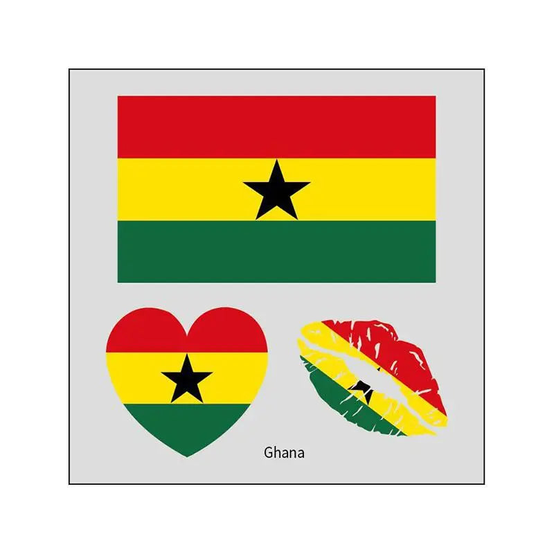 2026 Soccer Season Match Day Fan Supplies Waterproof Temporary 48 Nations Flag Face Tattoos 10Pcs per Country or 48Pcs Mixed Party Stickers