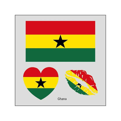 2026 Soccer Season Match Day Fan Supplies Waterproof Temporary 48 Nations Flag Face Tattoos 10Pcs per Country or 48Pcs Mixed Party Stickers