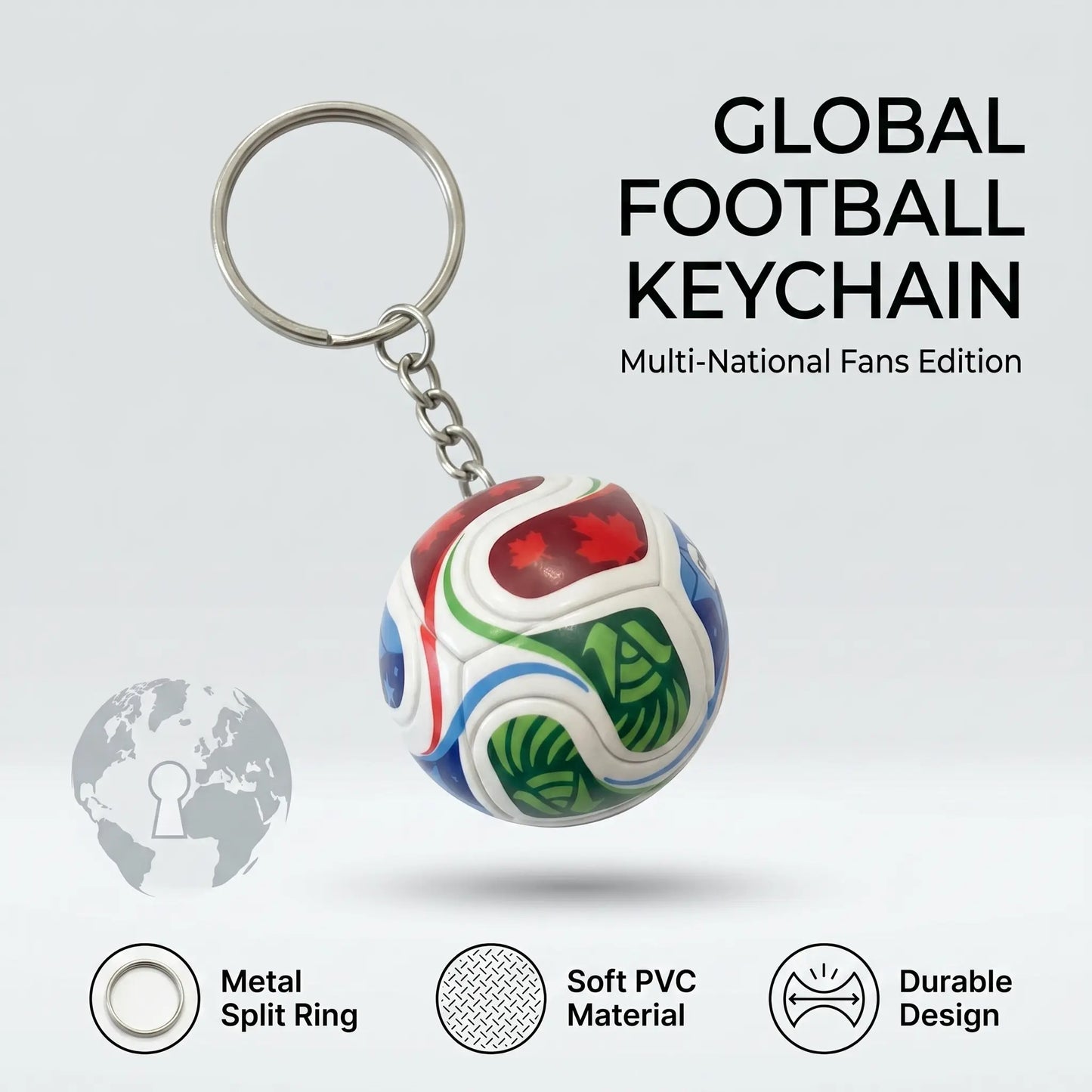 Soccer Trophy & Football Keychain Set – Premium Sports Fan Collectible, Metal Key Ring Accessories