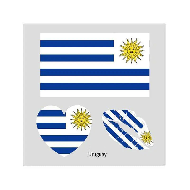 2026 Soccer Season Match Day Fan Supplies Waterproof Temporary 48 Nations Flag Face Tattoos 10Pcs per Country or 48Pcs Mixed Party Stickers