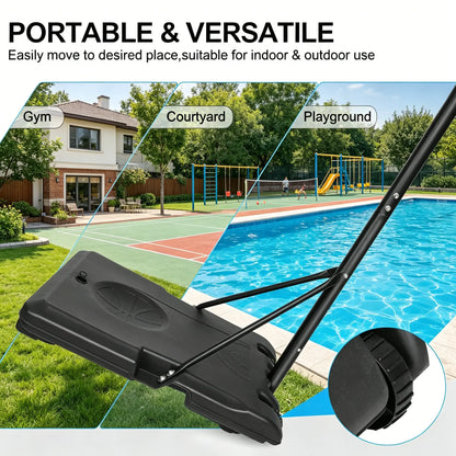【Gym Stuff 】Height Adjustable Portable Basketball Hoop with Wheels, 44-Inch Backboard, Sturdy Base, Rust-Proof, Suitable for Outdoor Play by Children and Adults.