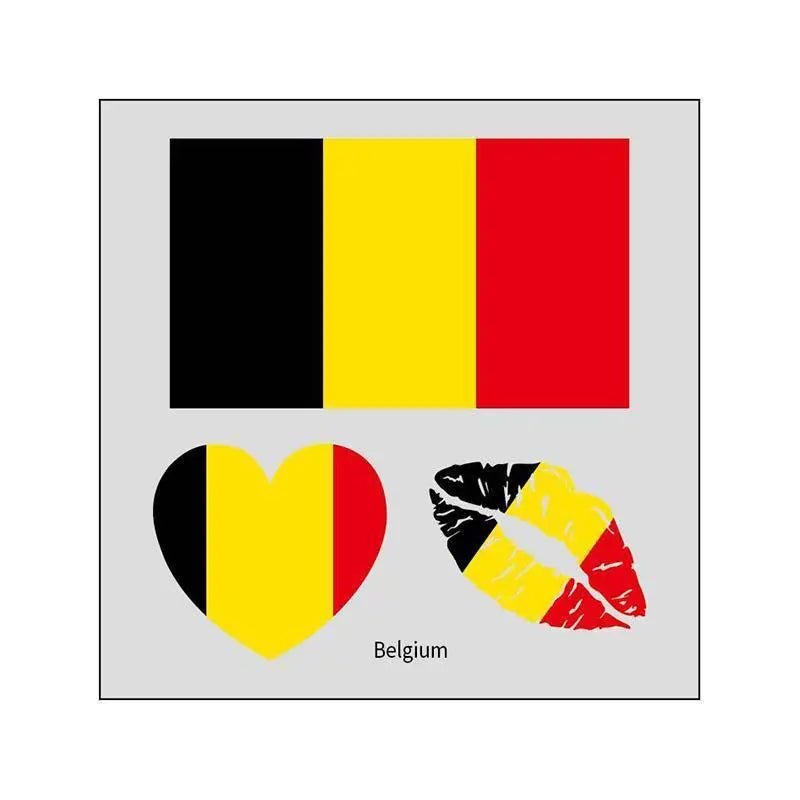 2026 Soccer Season Match Day Fan Supplies Waterproof Temporary 48 Nations Flag Face Tattoos 10Pcs per Country or 48Pcs Mixed Party Stickers
