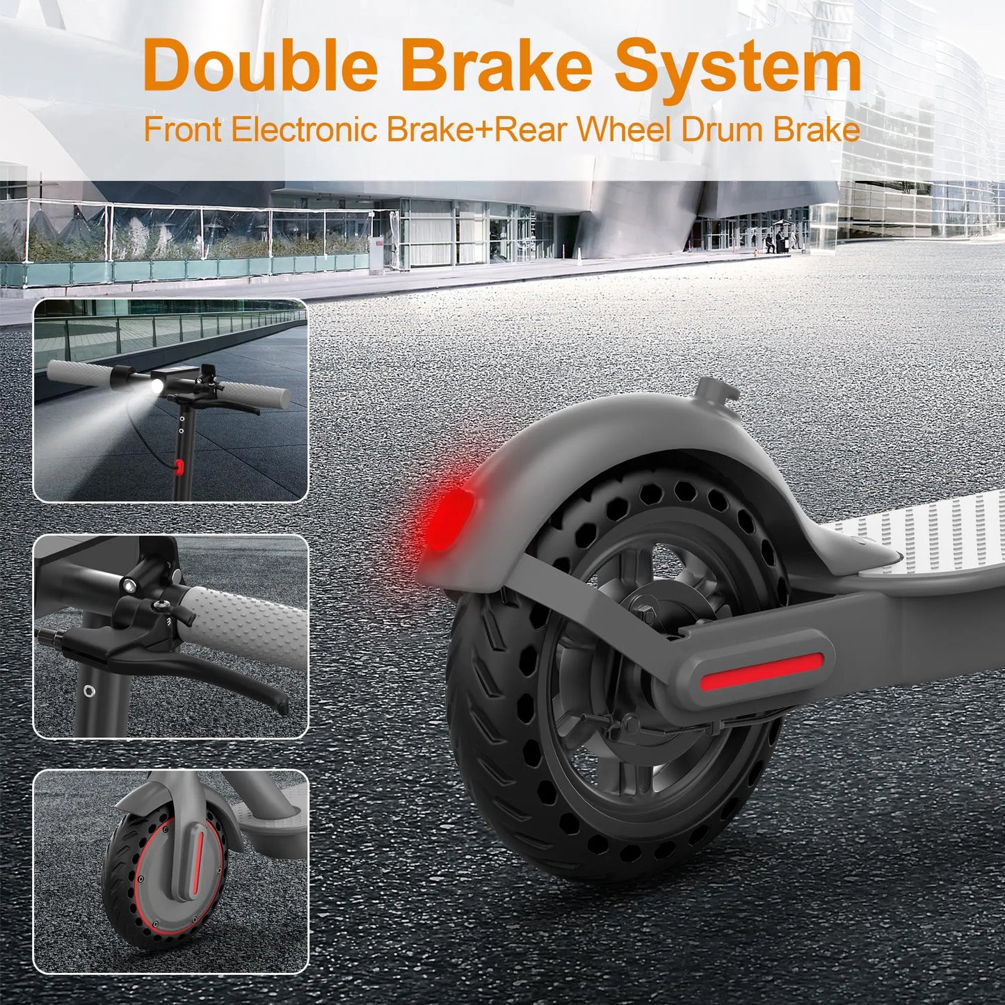 Summervibes AOPO Electric Scooter with 350W Motor | 19 Mph Top Speed, 16 Miles Range, 36V Battery | Foldable Design with App Control & Dual Braking System | Perfect Gift for Family and Friends