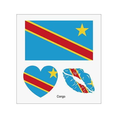 2026 Soccer Season Match Day Fan Supplies Waterproof Temporary 48 Nations Flag Face Tattoos 10Pcs per Country or 48Pcs Mixed Party Stickers