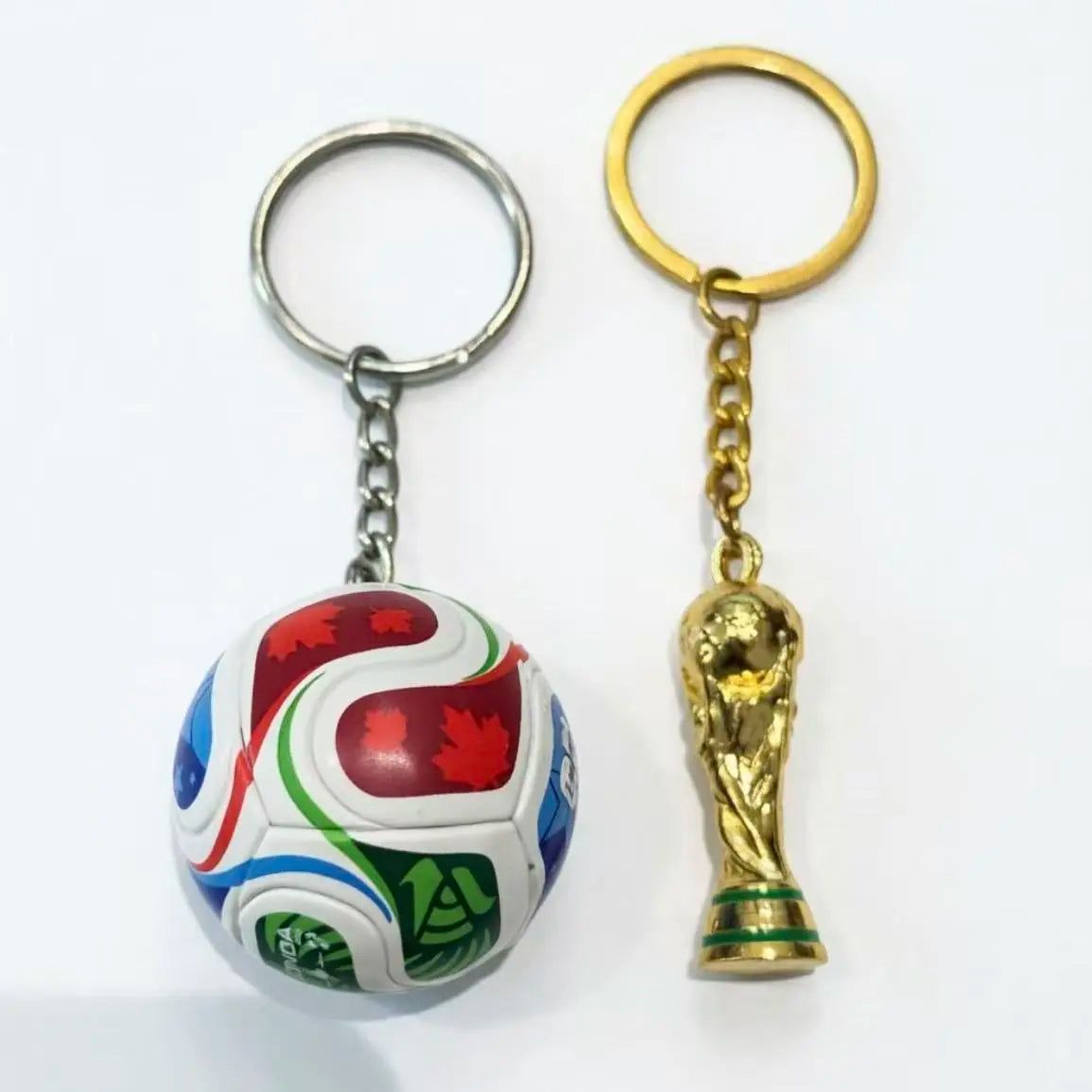 Soccer Trophy & Football Keychain Set – Premium Sports Fan Collectible, Metal Key Ring Accessories