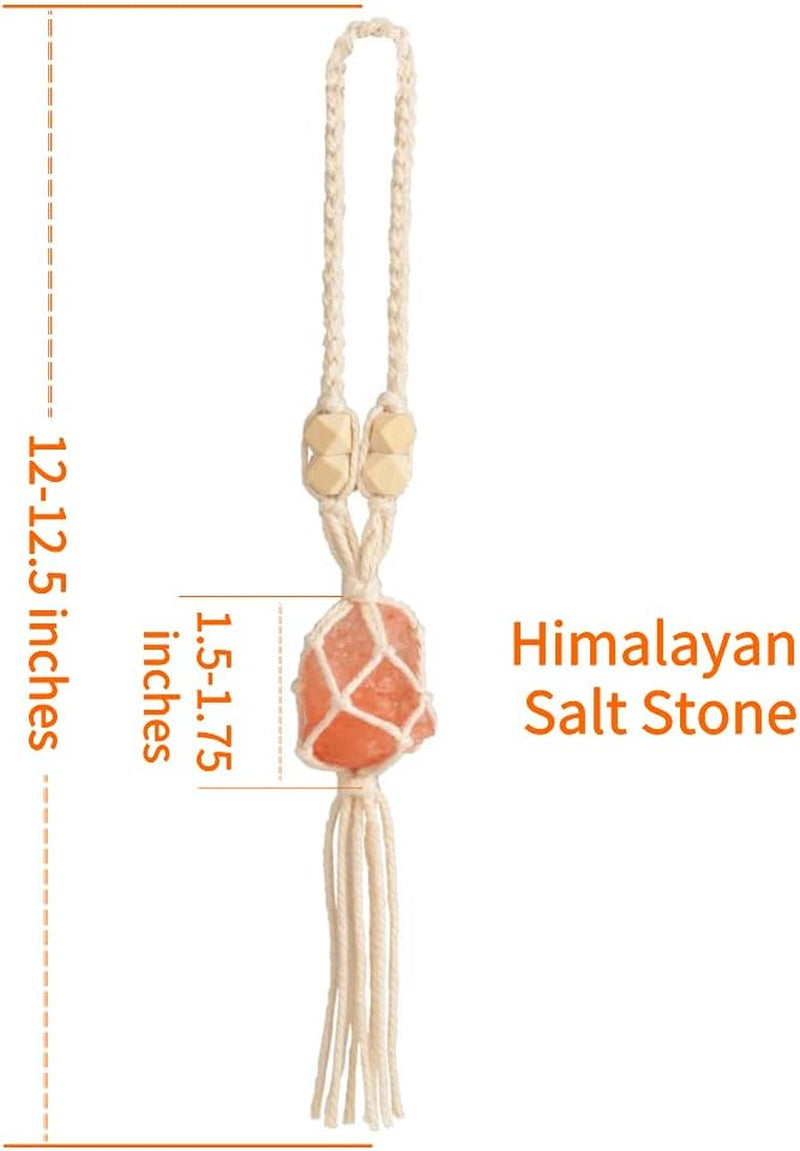 Car Ornament Car Decor Natural Himalayan Salt Stone Crystal Healing Crystals Hanging Ornament Home Indoor Decoration Ornaments for Christmas Party Decor