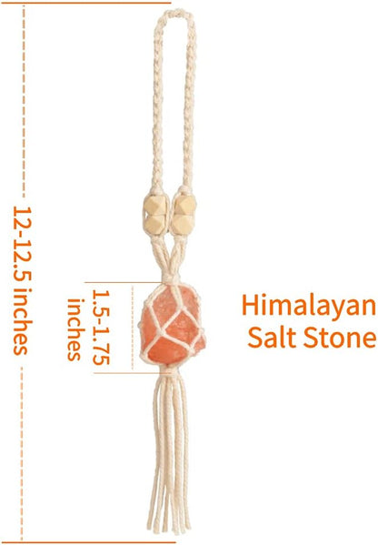 Car Ornament Car Decor Natural Himalayan Salt Stone Crystal Healing Crystals Hanging Ornament Home Indoor Decoration Ornaments for Christmas Party Decor