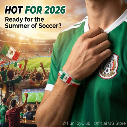 2026 Mexico Soccer Fan Gear Flag LED Wristband Must-Have Fan Cheering Glowing White Light Panel Silicone Band Mexican Pride Heritage Accessory for Night Gameday Stadium Atmosphere Side Switch Ultimate Supporter Gift International Sports Event 2026 Gear