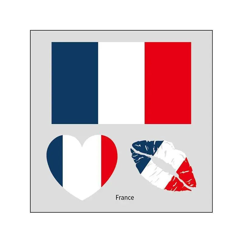 2026 Soccer Season Match Day Fan Supplies Waterproof Temporary 48 Nations Flag Face Tattoos 10Pcs per Country or 48Pcs Mixed Party Stickers