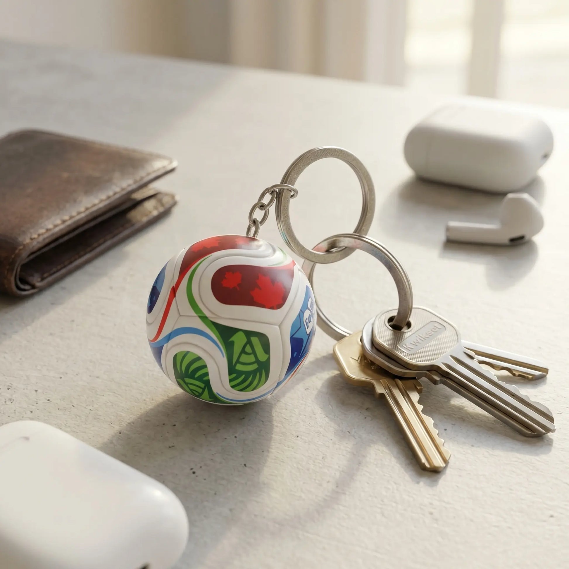Soccer Trophy & Football Keychain Set – Premium Sports Fan Collectible, Metal Key Ring Accessories