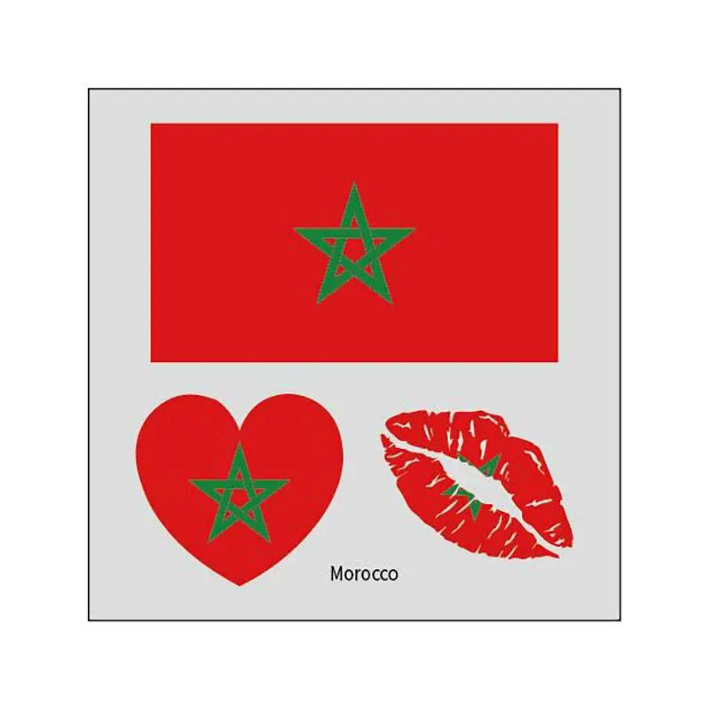 2026 Soccer Season Match Day Fan Supplies Waterproof Temporary 48 Nations Flag Face Tattoos 10Pcs per Country or 48Pcs Mixed Party Stickers