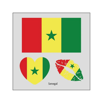 2026 Soccer Season Match Day Fan Supplies Waterproof Temporary 48 Nations Flag Face Tattoos 10Pcs per Country or 48Pcs Mixed Party Stickers