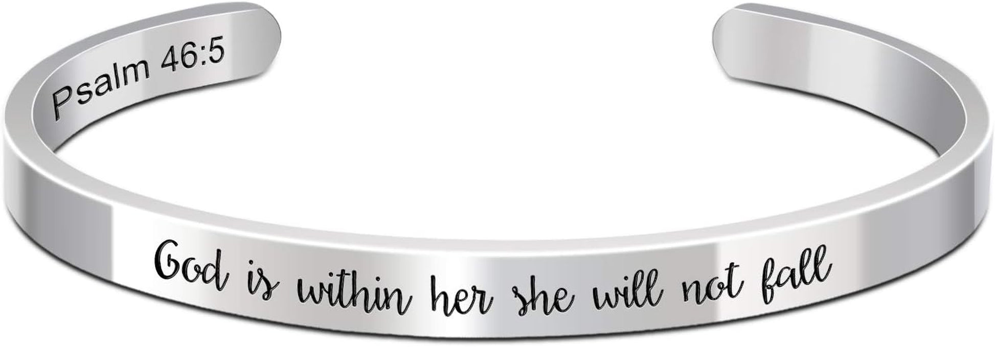 Christian Gifts for Women Inspirational Religious Bracelets for Women Her Girls Cuff Bangle Mens Bracelets Bible Verse Faith Baptism Gifts for Teenage Girls Mantra Quotes Engraved Jewelry