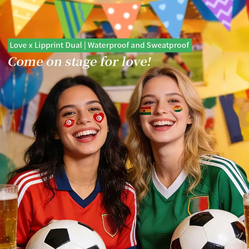 2026 Soccer Season Match Day Fan Supplies Waterproof Temporary 48 Nations Flag Face Tattoos 10Pcs per Country or 48Pcs Mixed Party Stickers
