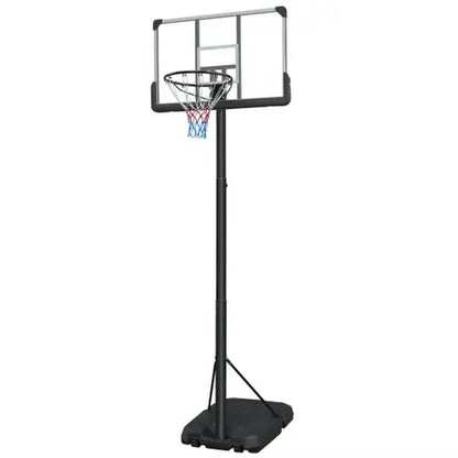 【Gym Stuff 】Height Adjustable Portable Basketball Hoop with Wheels, 44-Inch Backboard, Sturdy Base, Rust-Proof, Suitable for Outdoor Play by Children and Adults.