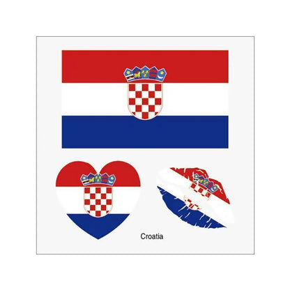 2026 Soccer Season Match Day Fan Supplies Waterproof Temporary 48 Nations Flag Face Tattoos 10Pcs per Country or 48Pcs Mixed Party Stickers