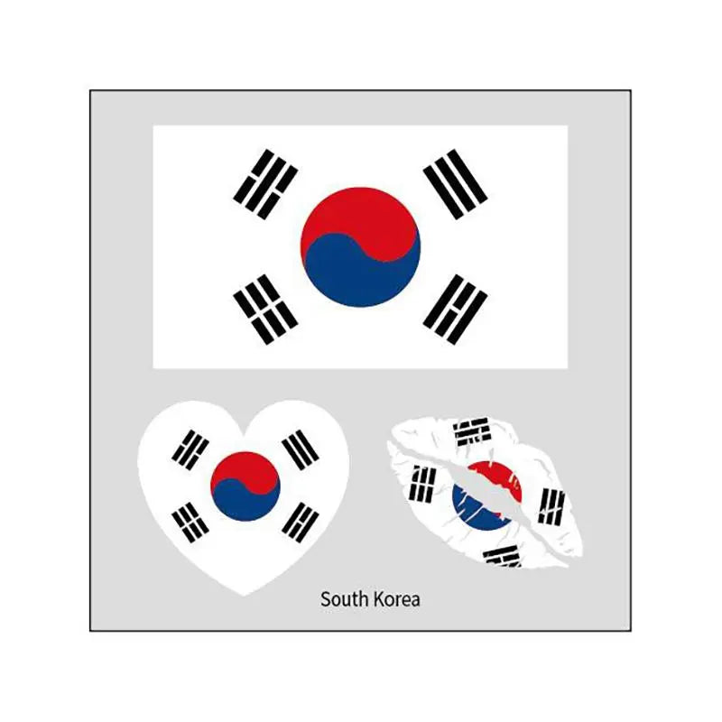 2026 Soccer Season Match Day Fan Supplies Waterproof Temporary 48 Nations Flag Face Tattoos 10Pcs per Country or 48Pcs Mixed Party Stickers