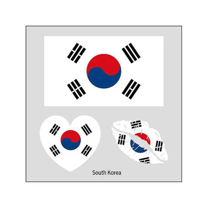 2026 Soccer Season Match Day Fan Supplies Waterproof Temporary 48 Nations Flag Face Tattoos 10Pcs per Country or 48Pcs Mixed Party Stickers