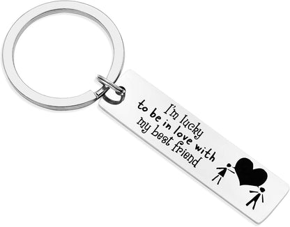 Love Keychain for Couples Birthday Gift for Husband Boyfriend Valentines Day Gift for Girlfriend