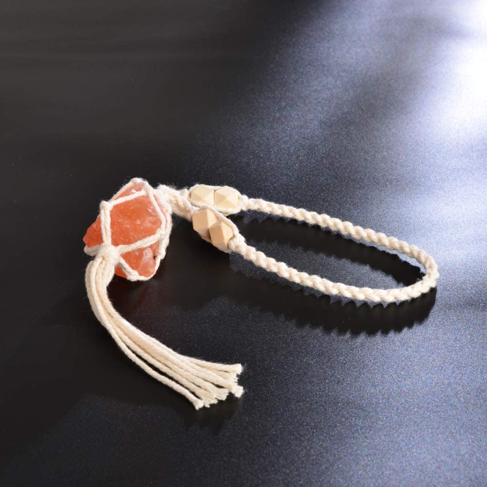 Car Ornament Car Decor Natural Himalayan Salt Stone Crystal Healing Crystals Hanging Ornament Home Indoor Decoration Ornaments for Christmas Party Decor