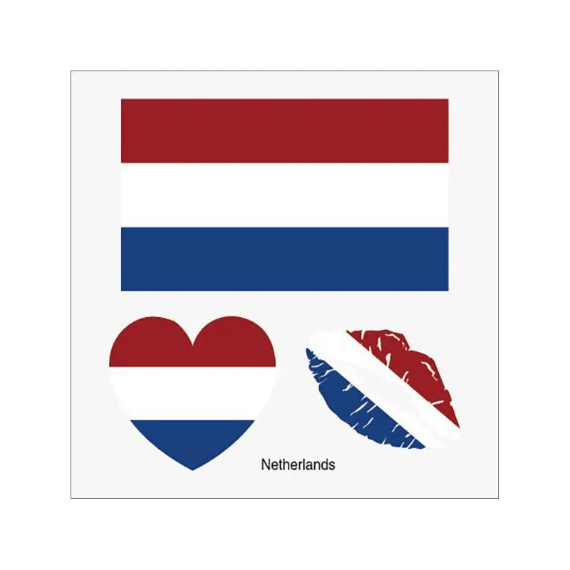2026 Soccer Season Match Day Fan Supplies Waterproof Temporary 48 Nations Flag Face Tattoos 10Pcs per Country or 48Pcs Mixed Party Stickers